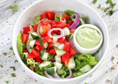 Romaine Salad with Avocado Dressing