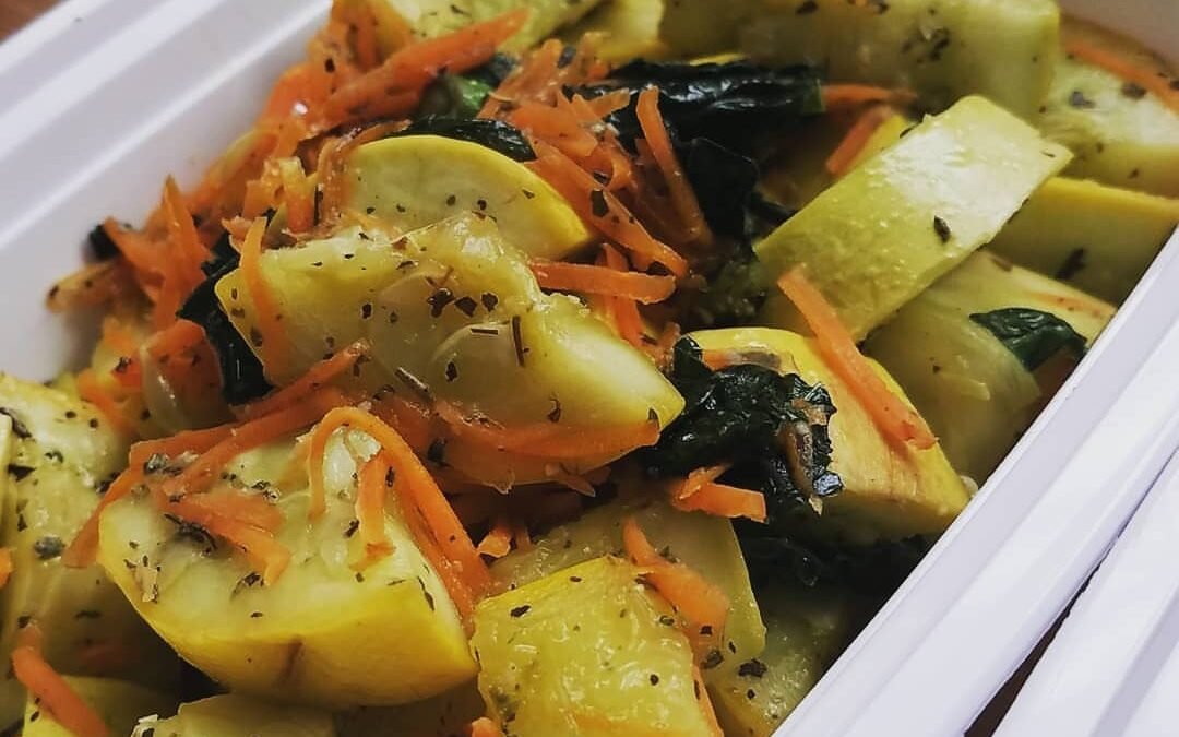 Sauteed Summer Squash with Kale and Carrot
